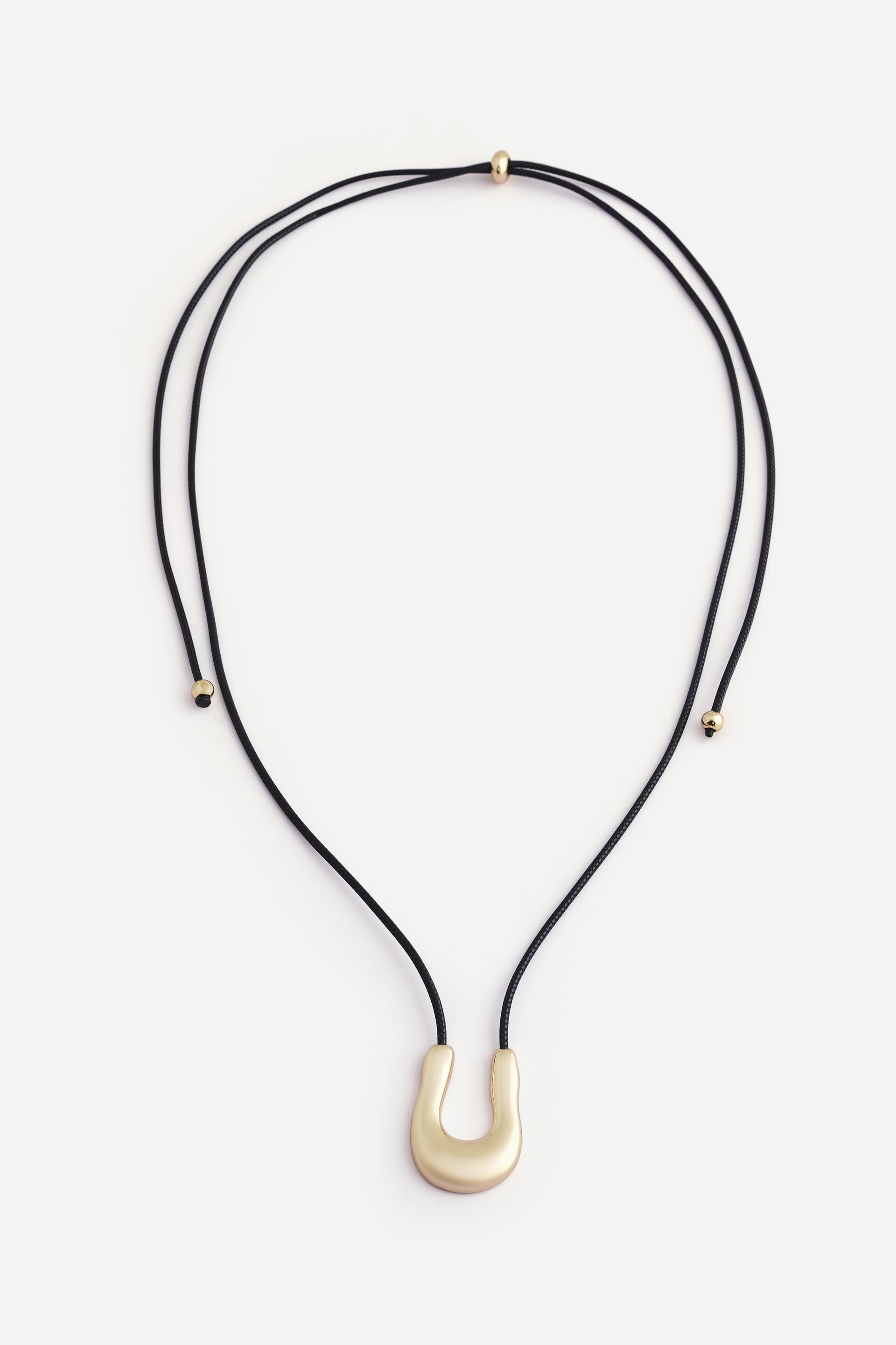 Pendant Cord Necklace in Gold, , image 1